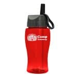 Custom Garyline® Poly+ Jr. Bottle with Ring-Straw Lid - 18 oz. - 4
