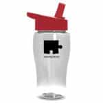 Custom Garyline® Poly+ Jr. Transparent Bottle with Flip-Straw Lid - 18 oz. - 1