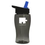 Custom Garyline® Poly+ Jr. Transparent Bottle with Flip-Straw Lid - 18 oz. - 2