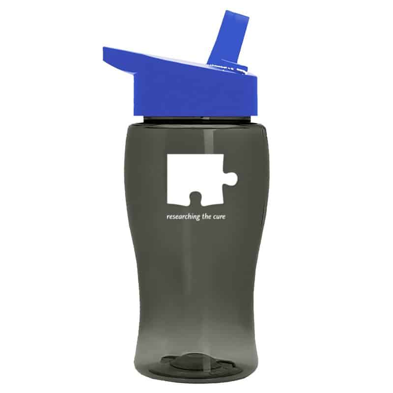 Custom Garyline® Poly+ Jr. Transparent Bottle with Flip-Straw Lid - 18 oz. - 3