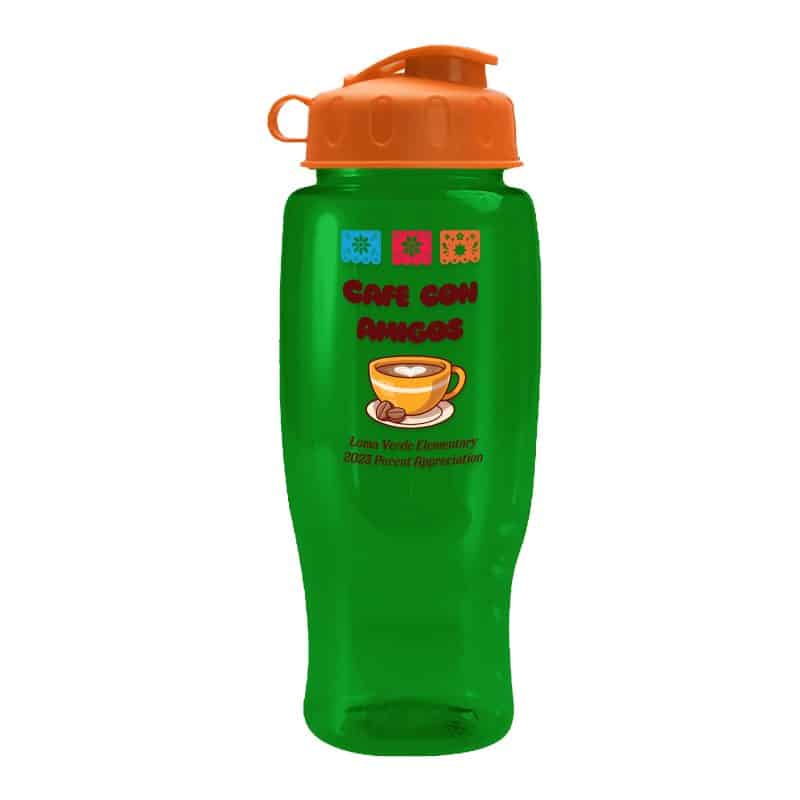 Custom Garyline® Poly+ Recycled Bottle with Flip Lid - 27 oz. - 3