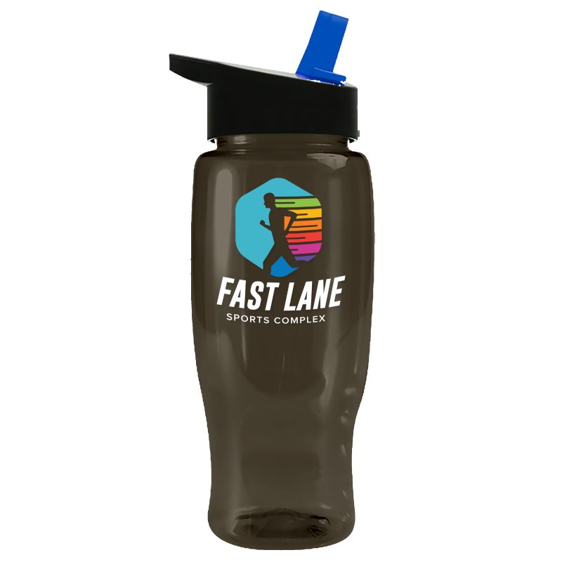 Custom Garyline® Poly+ Recycled Bottle with Flip-Straw Lid - 27 oz. - 1