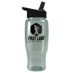 Custom Garyline® Poly+ Recycled Bottle with Flip-Straw Lid - 27 oz.
