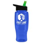 Custom Garyline® Poly+ Recycled Bottle with Flip-Straw Lid - 27 oz. - 2