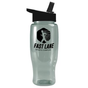 Custom Garyline® Poly+ Recycled Bottle with Flip-Straw Lid - 27 oz.