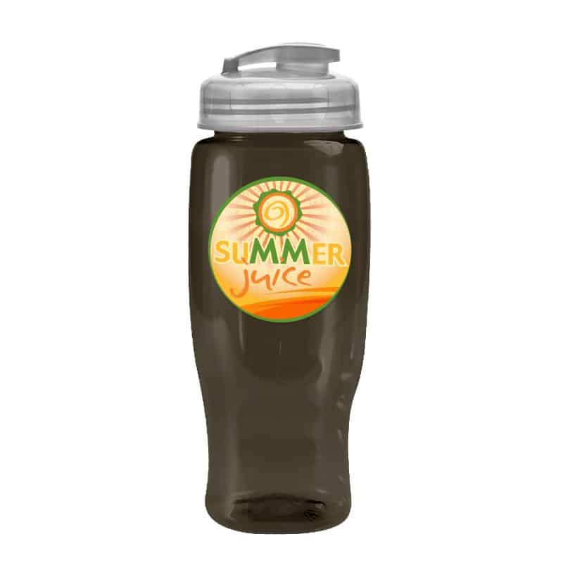 Custom Garyline® Poly+ Recycled Bottle with Flip-Top Lid - 27 oz. - 2