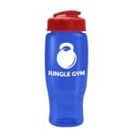 Custom Garyline® Poly+ Recycled Bottle with Flip-Top Lid - 27 oz. - 4