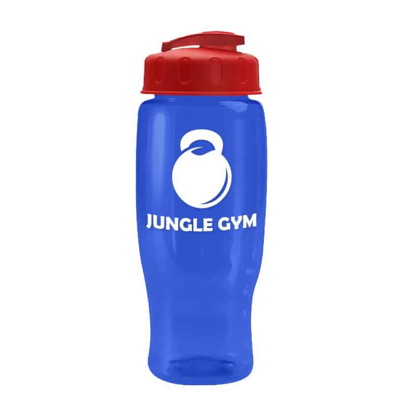 Custom Garyline® Poly+ Recycled Bottle with Flip-Top Lid - 27 oz. - 4