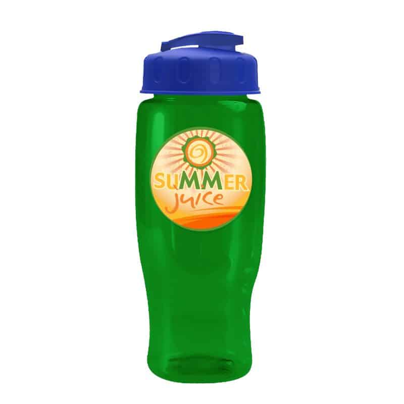 Custom Garyline® Poly+ Recycled Bottle with Flip-Top Lid - 27 oz. - 5