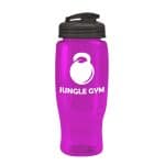 Custom Garyline® Poly+ Recycled Bottle with Flip-Top Lid - 27 oz. - 6