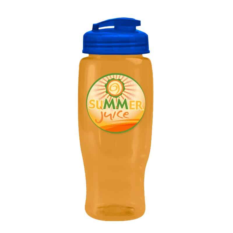 Custom Garyline® Poly+ Recycled Bottle with Flip-Top Lid - 27 oz. - 7