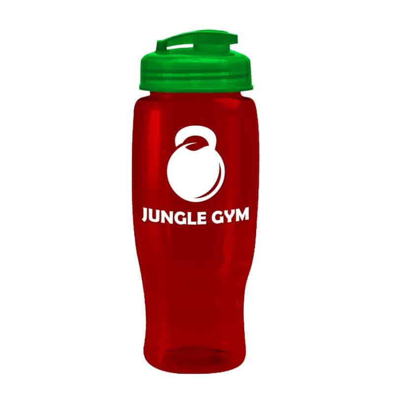 Custom Garyline® Poly+ Recycled Bottle with Flip-Top Lid - 27 oz. - 8