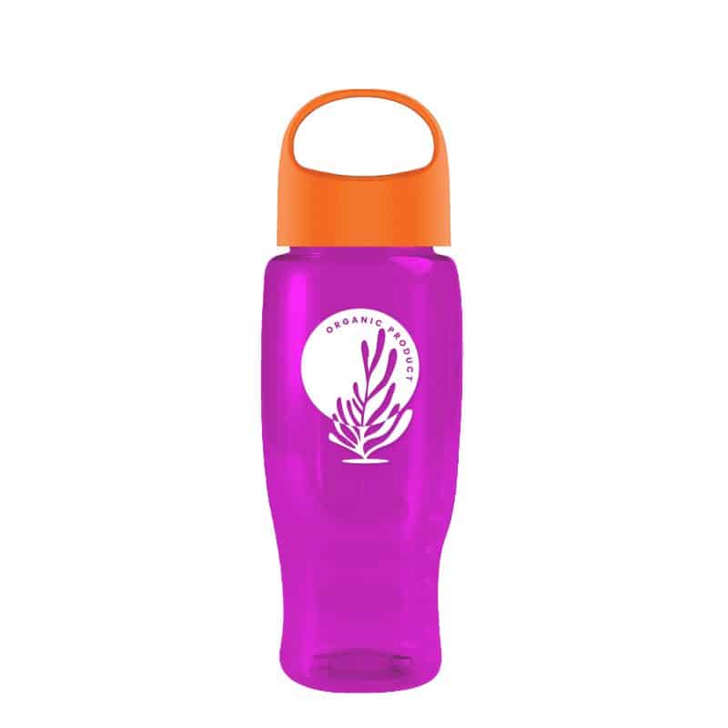 Custom Garyline® Poly+ Recycled Bottle with Oval Crest Lid - 27 oz. - 4