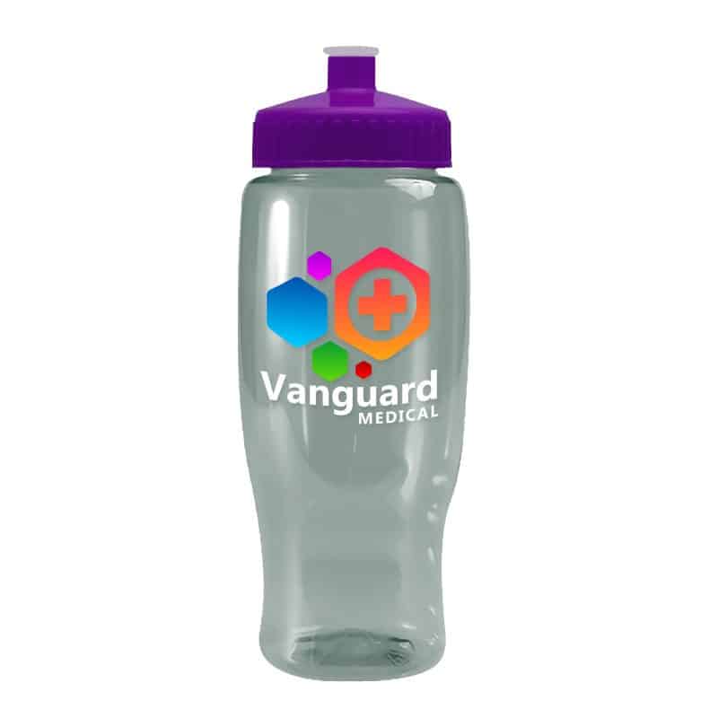 Custom Garyline® Poly+ Recycled Bottle with Push-Pull Lid - 27 oz. - 1