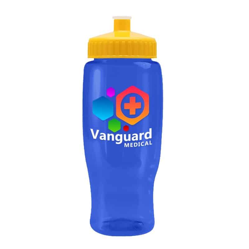 Custom Garyline® Poly+ Recycled Bottle with Push-Pull Lid - 27 oz. - 5