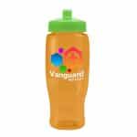 Custom Garyline® Poly+ Recycled Bottle with Push-Pull Lid - 27 oz. - 8