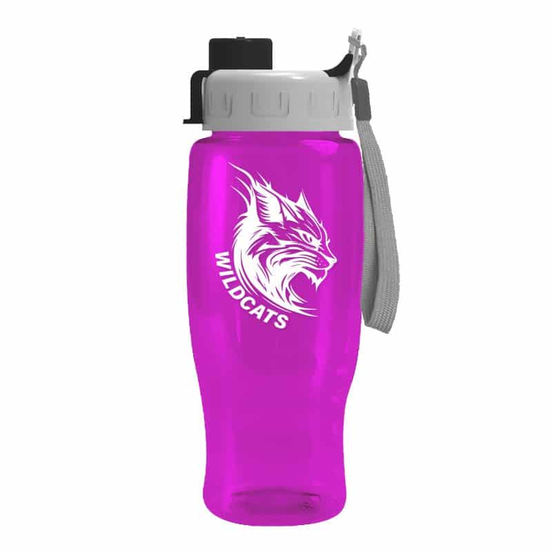 Custom Garyline® Poly+ Recycled Bottle with Quick-Snap Lid - 27 oz. - 4