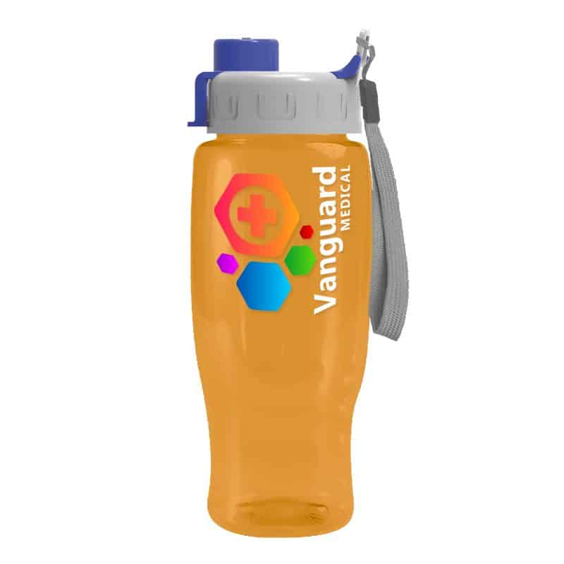 Custom Garyline® Poly+ Recycled Bottle with Quick-Snap Lid - 27 oz. - 5