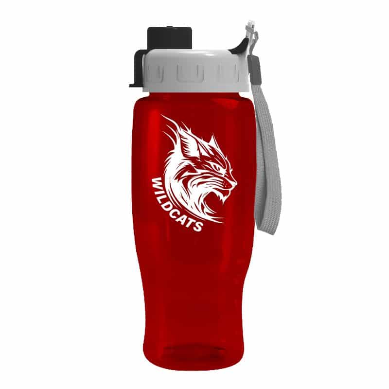 Custom Garyline® Poly+ Recycled Bottle with Quick-Snap Lid - 27 oz. - 6