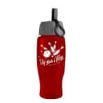 Custom Garyline® Poly+ Recycled Bottle with Ring-Straw Lid - 27 oz. - 6