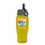 Custom Garyline® Poly+ Recycled Bottle with Ring-Straw Lid - 27 oz. - 9