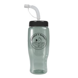 Custom Garyline® Poly+ Recycled Bottle with Straw Lid - 27 oz.