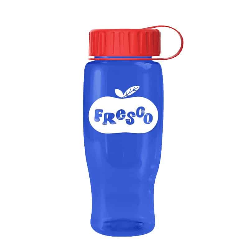 Custom Garyline® Poly+ Recycled Bottle with Tethered Lid - 27 oz. - 2