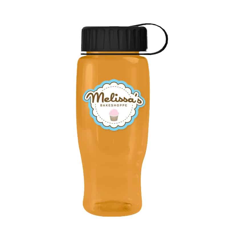 Custom Garyline® Poly+ Recycled Bottle with Tethered Lid - 27 oz. - 5