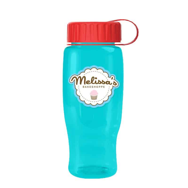 Custom Garyline® Poly+ Recycled Bottle with Tethered Lid - 27 oz. - 7