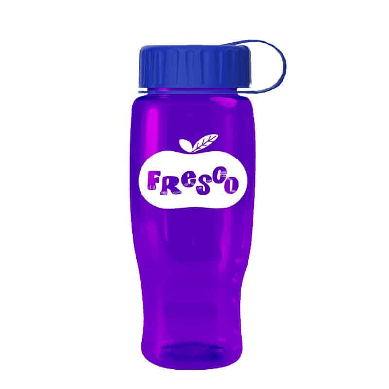 Custom Garyline® Poly+ Recycled Bottle with Tethered Lid - 27 oz. - 8
