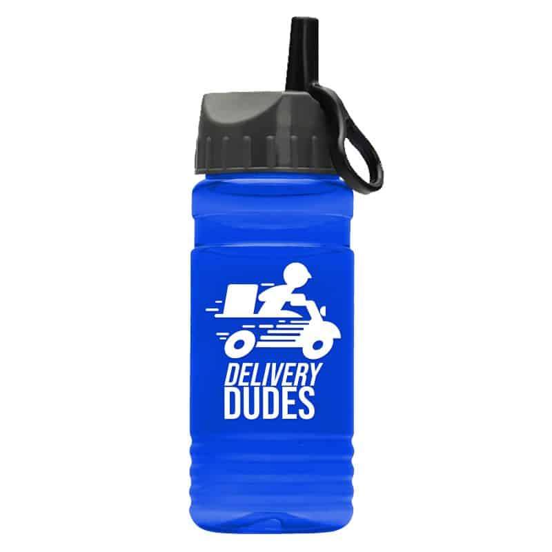Custom Garyline® RPET Bottle with Ring-Straw Lid - 20 oz. - 2