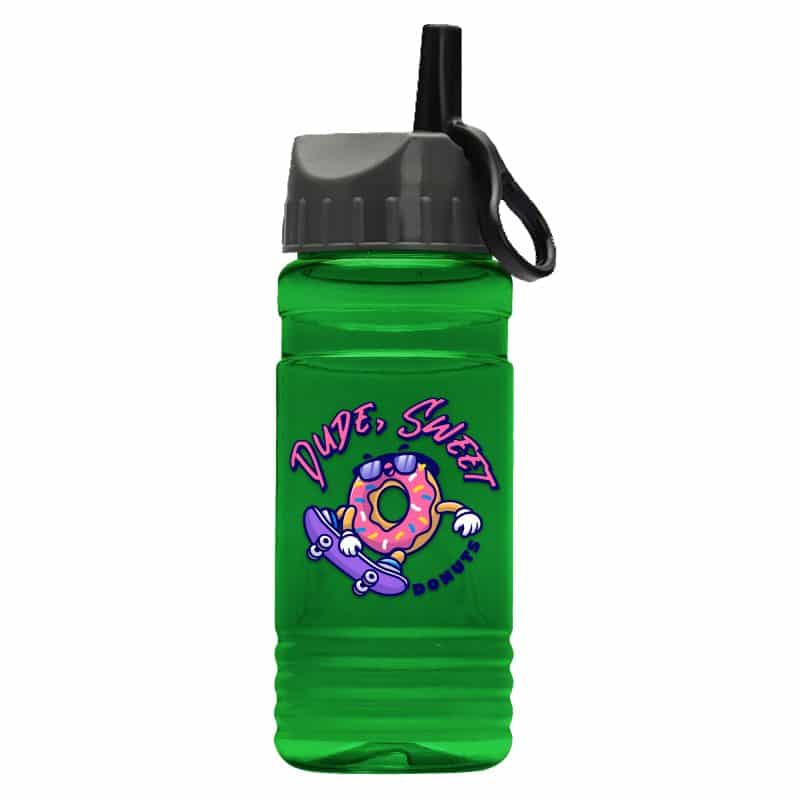 Custom Garyline® RPET Bottle with Ring-Straw Lid - 20 oz. - 3