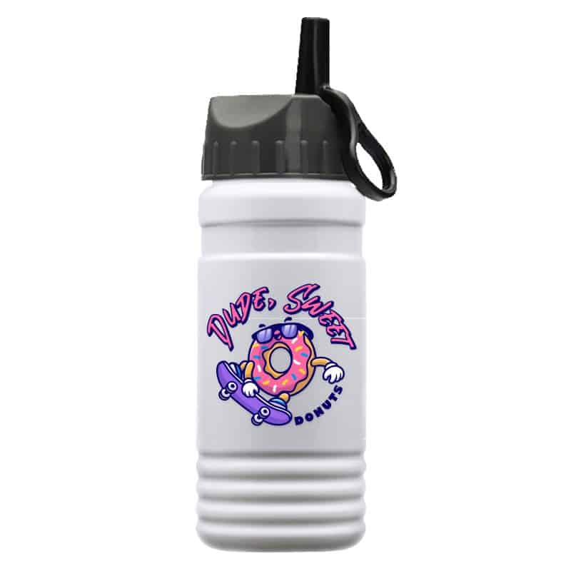 Custom Garyline® RPET Bottle with Ring-Straw Lid - 20 oz. - 7