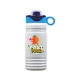Custom Garyline® RPET Bottle with Two-Tone Drink-Thru Lid with Silicone Loop - 20 oz. - 7