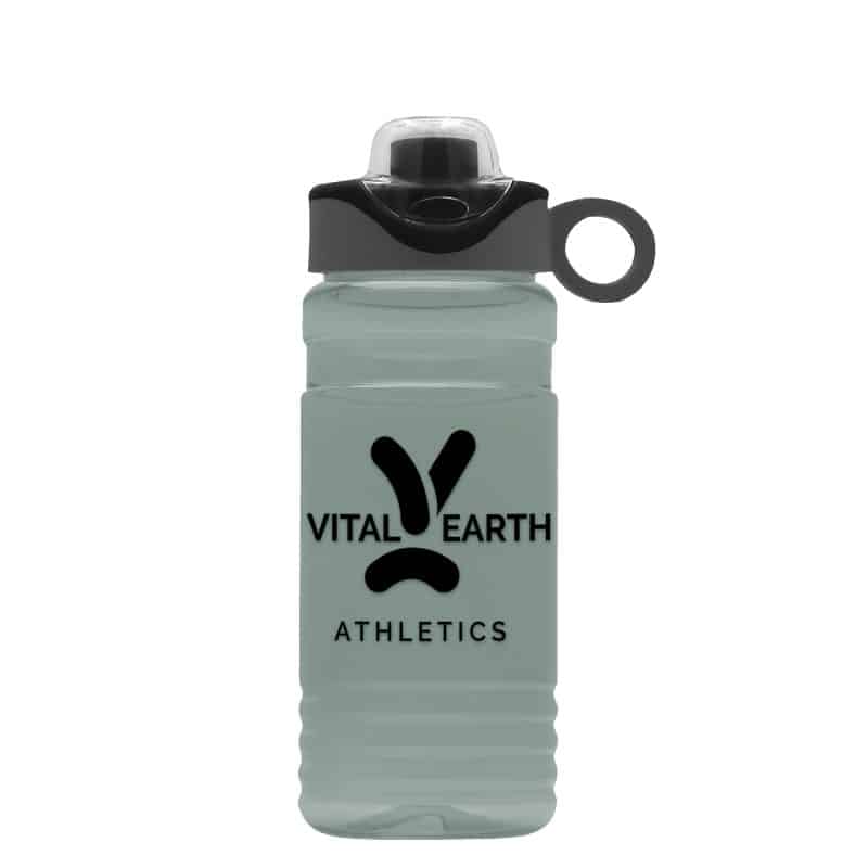 Custom Garyline® RPET Bottle with Two-Tone Drink-Thru Lid with Silicone Loop - 20 oz.