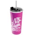 Custom Garyline® Roadmaster Travel Tumbler with 2-in-1 Lid with Straw - 18 oz. - 1
