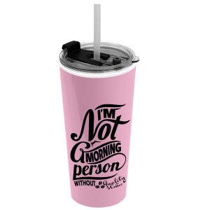 Custom Garyline® Roadmaster Travel Tumbler with 2-in-1 Lid with Straw - 18 oz.