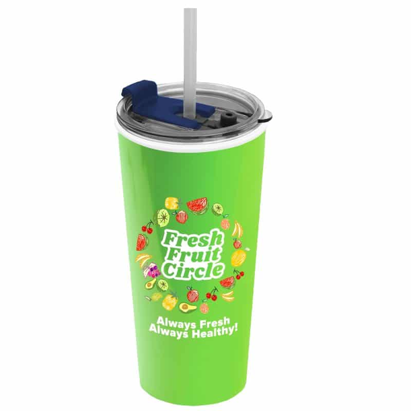 Custom Garyline® Roadmaster Travel Tumbler with 2-in-1 Lid with Straw - 18 oz. - 7