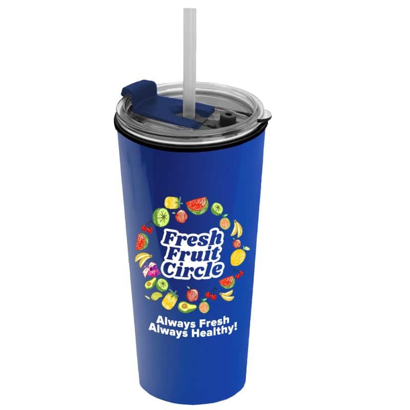Custom Garyline® Roadmaster Travel Tumbler with 2-in-1 Lid with Straw - 18 oz. - 9