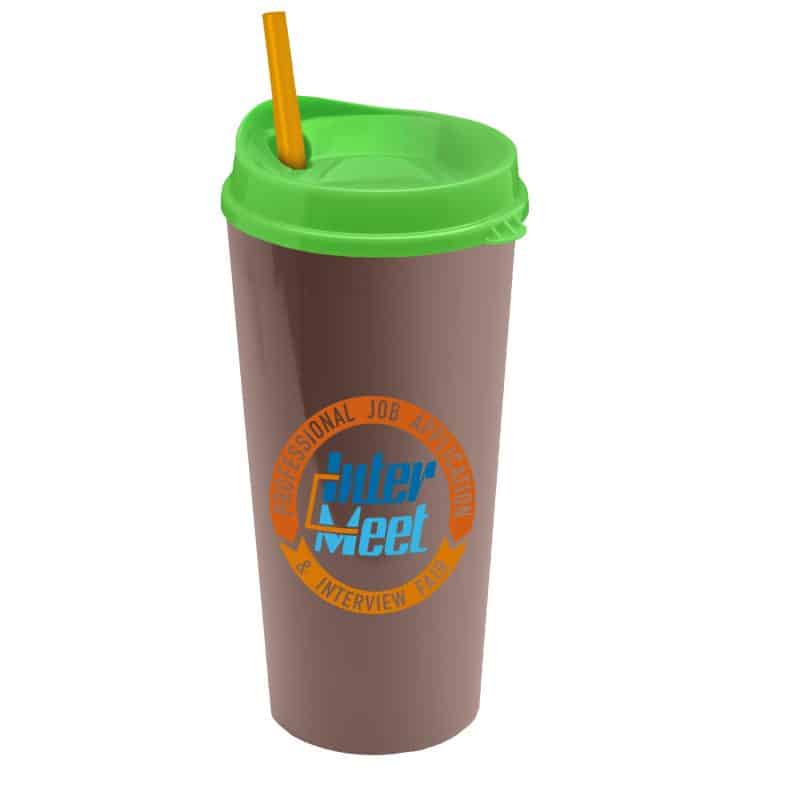 Custom Garyline® Roadmaster Travel Tumbler with Sip Lid and Straw - 20 oz. - 4