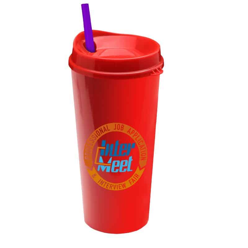 Custom Garyline® Roadmaster Travel Tumbler with Sip Lid and Straw - 20 oz. - 6