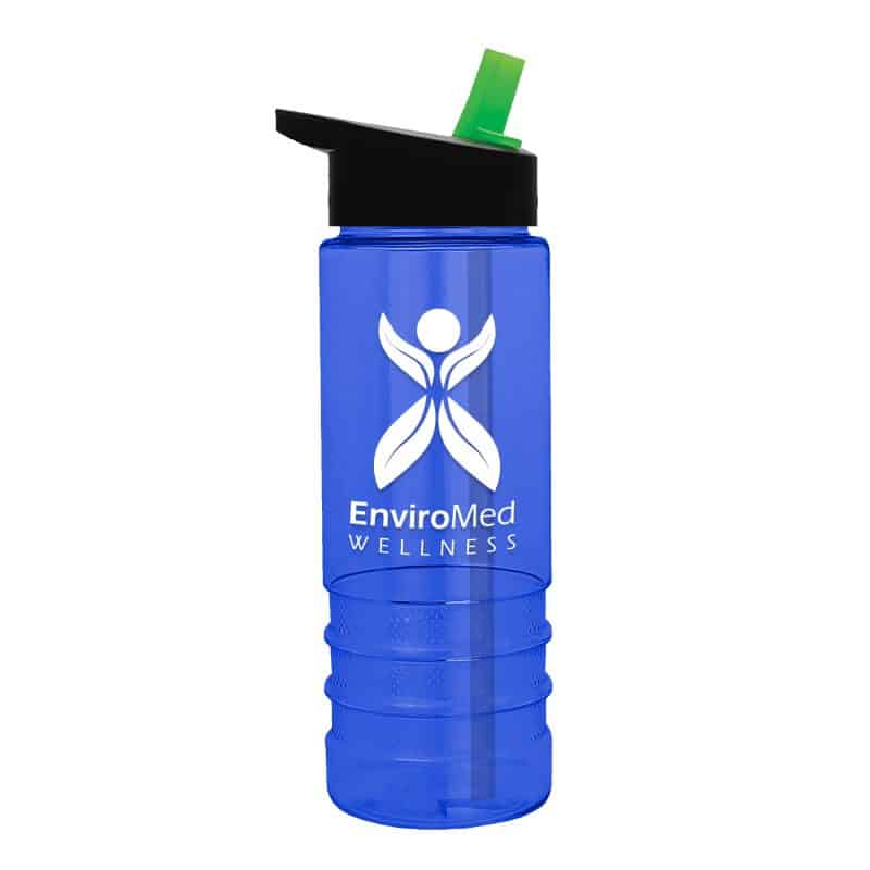 Custom Garyline® Salute Bottle with Flip-Straw Lid - 24 oz. - 4