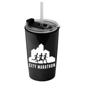 Custom Garyline® Sentinel Metallic Acrylic Tumbler with 2-in-1 Lid with Straw - 14 oz.