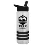 Custom Garyline® Sergeant Stripe Tritan® Bottle with Flip-Straw Lid and Stripe Bands - 24 oz.