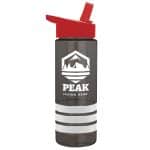 Custom Garyline® Sergeant Stripe Tritan® Bottle with Flip-Straw Lid and Stripe Bands - 24 oz. - 3
