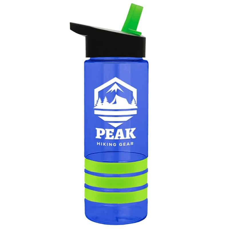 Custom Garyline® Sergeant Stripe Tritan® Bottle with Flip-Straw Lid and Stripe Bands - 24 oz. - 4