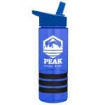 Custom Garyline® Sergeant Stripe Tritan® Bottle with Flip-Straw Lid and Stripe Bands - 24 oz. - 5