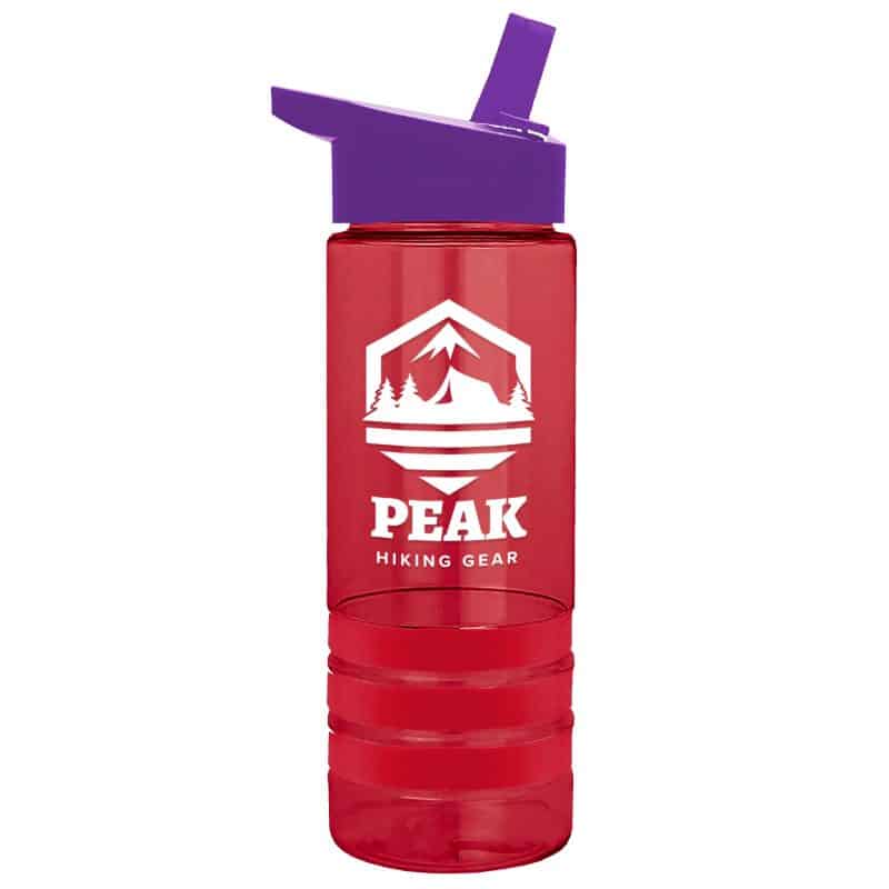 Custom Garyline® Sergeant Stripe Tritan® Bottle with Flip-Straw Lid and Stripe Bands - 24 oz. - 8