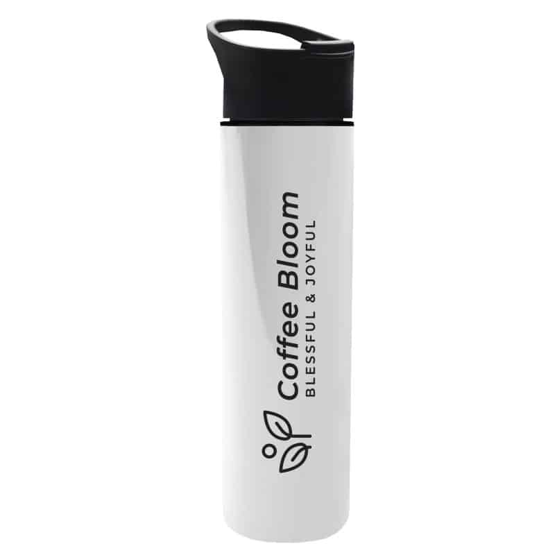 Custom Garyline® Slim Double-Wall Insulated Bottle with Pop-Up Lid - 16 oz. - 6