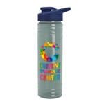 Custom Garyline® Slim Fit RPET Bottle with Drink-Thru Lid - 24 oz. - 1